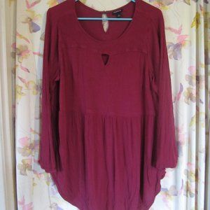 Torrid Burgundy Top Size 2